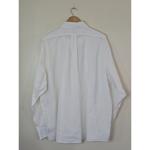 Brooks Brothers Regent Fit White Button Down Shirt Mens Size 2XL Non-Iron Polo - Picture 7 of 11